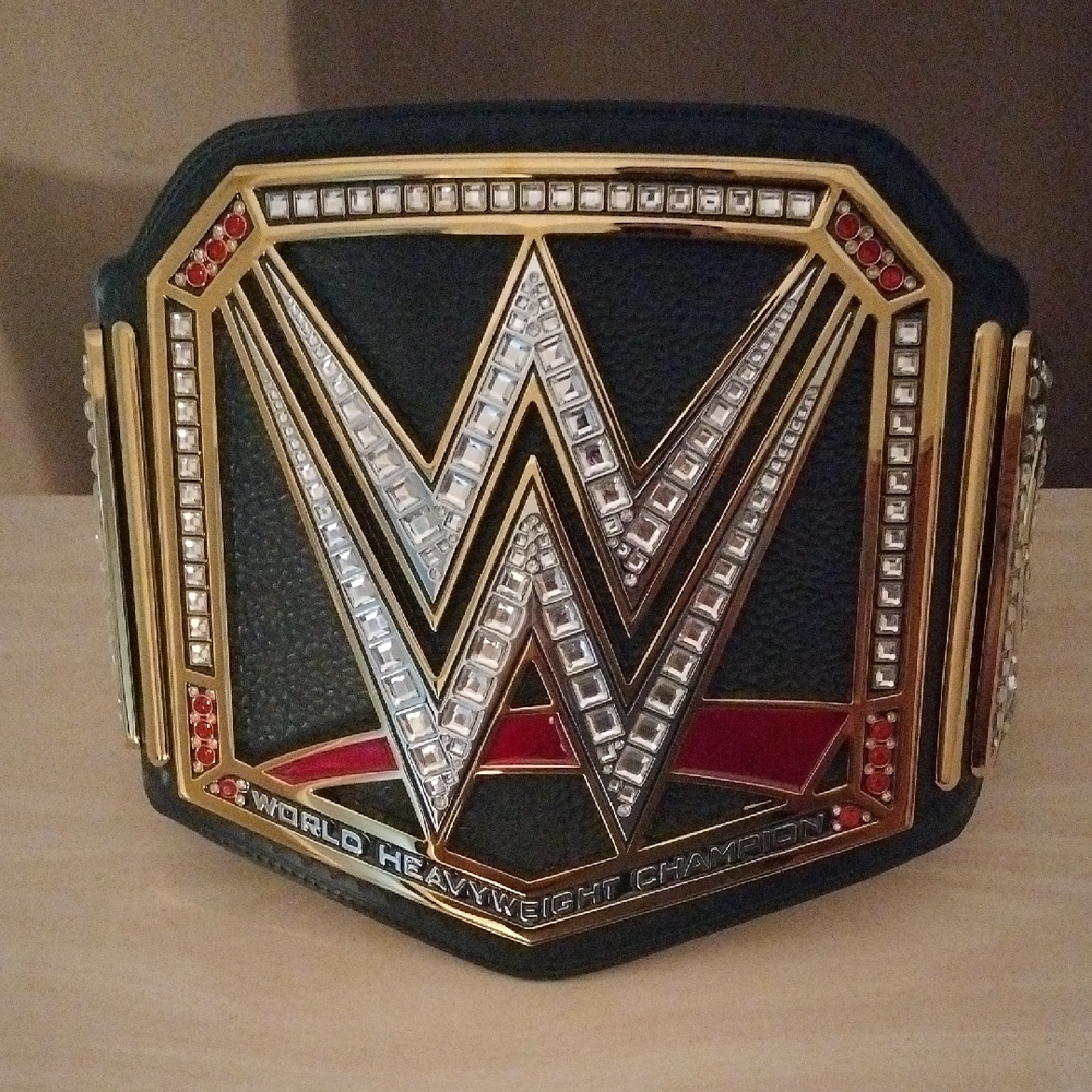 WWE Heavyweight Champion Belt with Gold and Red Accents
